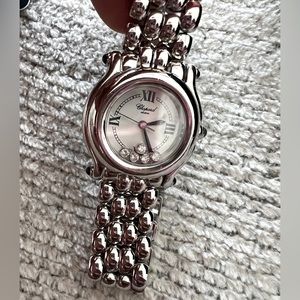 Chopard Stainless Steel 5 Diamond 26mm Happy Sport Quartz Watch